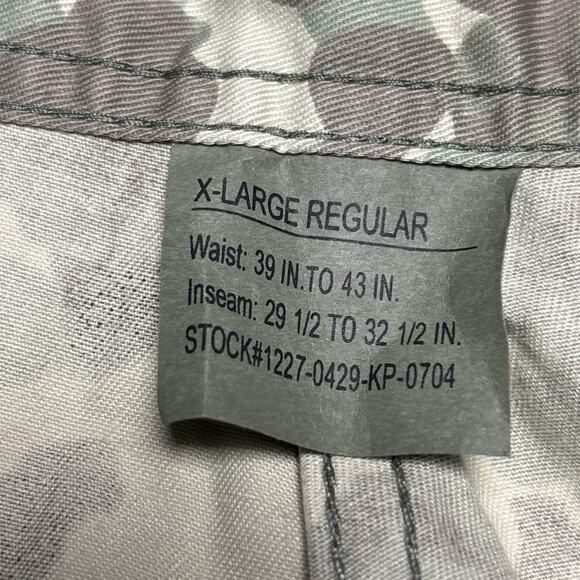 US Army Cargo Pants Mens XL 39/32 Camouflage Canvas Combat Button Fly - Picture 6 of 8